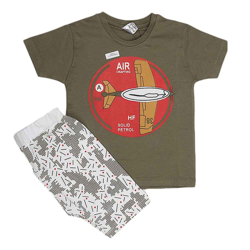Boys Half Sleeves Suit (2209) - Green, Kids, Boys Sets And Suits, Chase Value, Chase Value