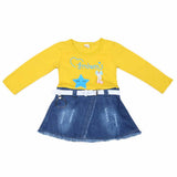 Girls Full Sleeves Frock - Yellow, Kids, Girls Frocks, Chase Value, Chase Value