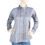 Women's Full Sleeves Casual Shirt - Steel Grey, Women, T-Shirts And Tops, Chase Value, Chase Value