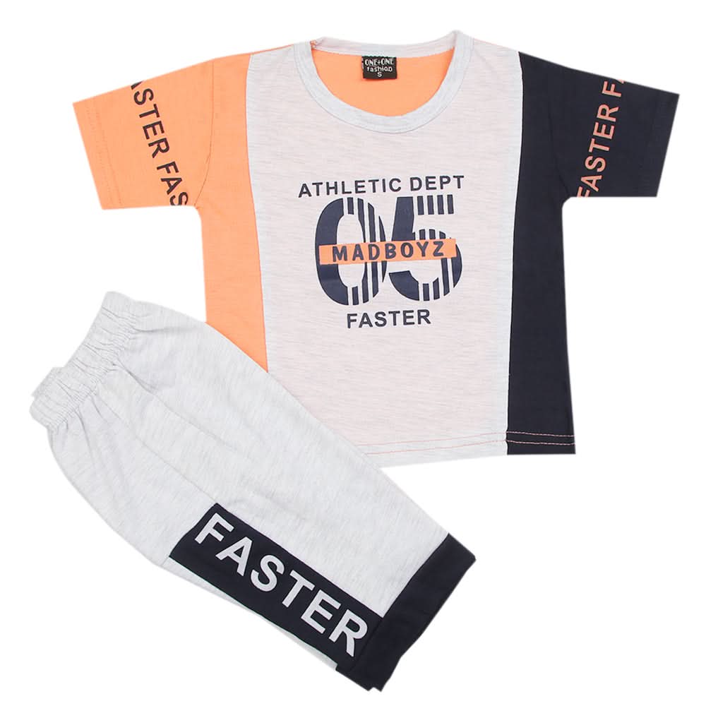 Boys Short Suit - Peach, Kids, Boys Sets And Suits, Chase Value, Chase Value
