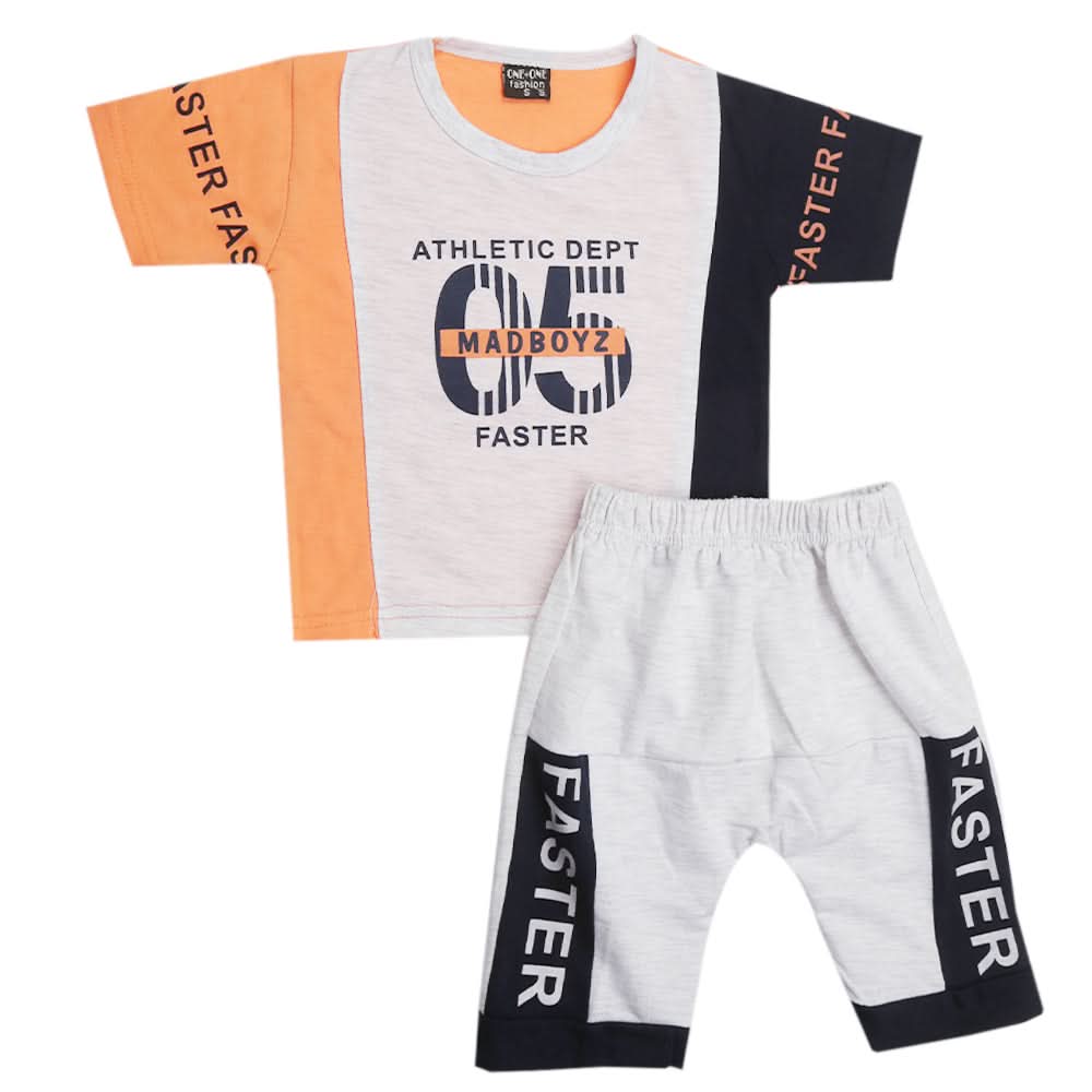 Boys Short Suit - Peach, Kids, Boys Sets And Suits, Chase Value, Chase Value