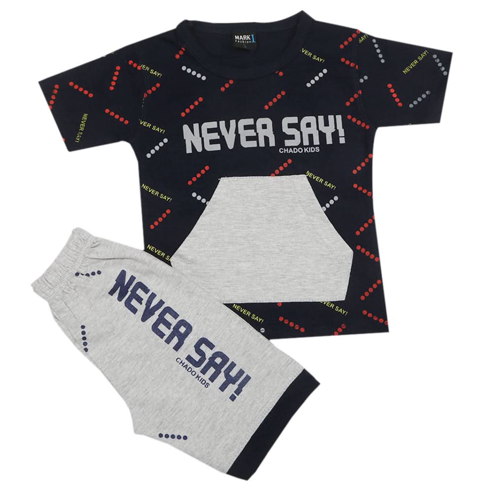 Boys Short Suit - Navy Blue, Kids, Boys Sets And Suits, Chase Value, Chase Value