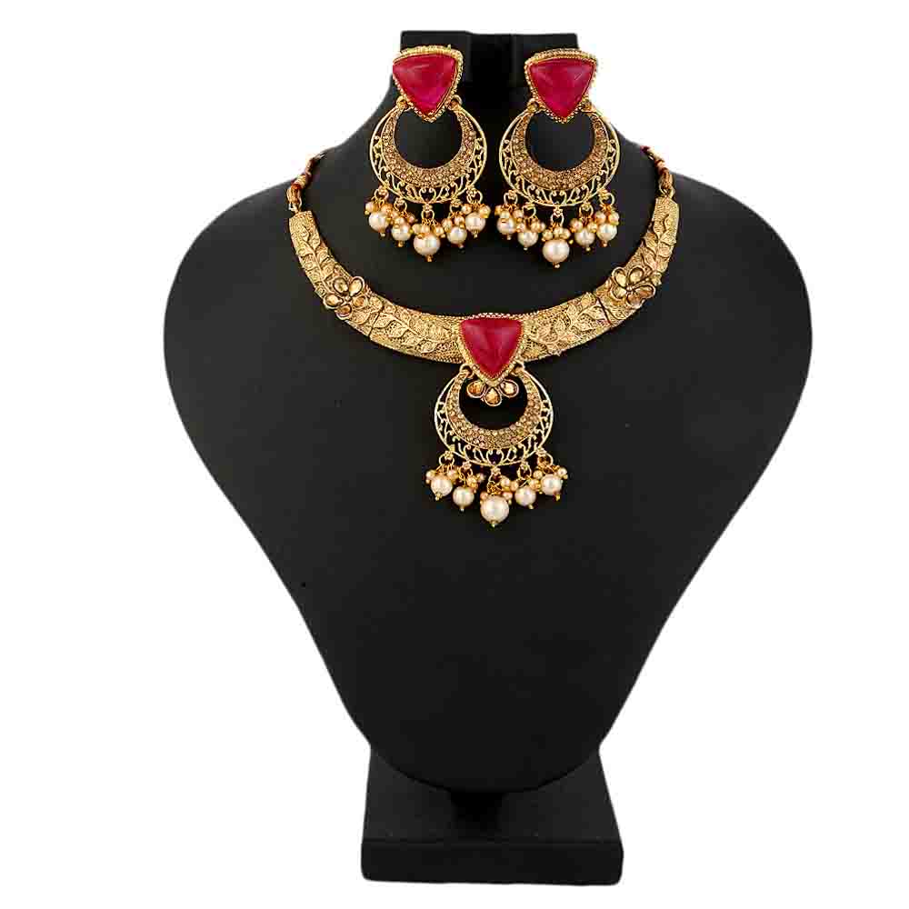 Women's Jewellery Set - Dark Pink, Women, Jewellery Set, Chase Value, Chase Value