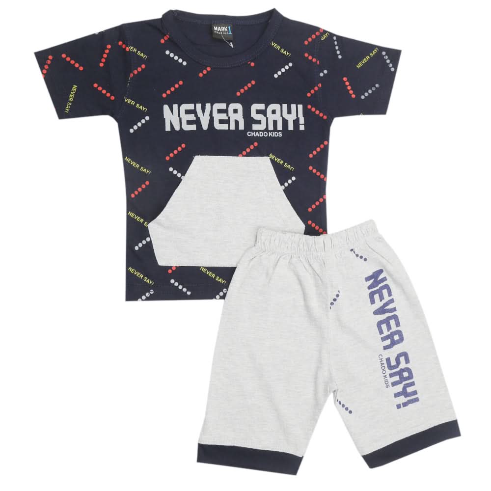 Boys Short Suit - Navy Blue, Kids, Boys Sets And Suits, Chase Value, Chase Value