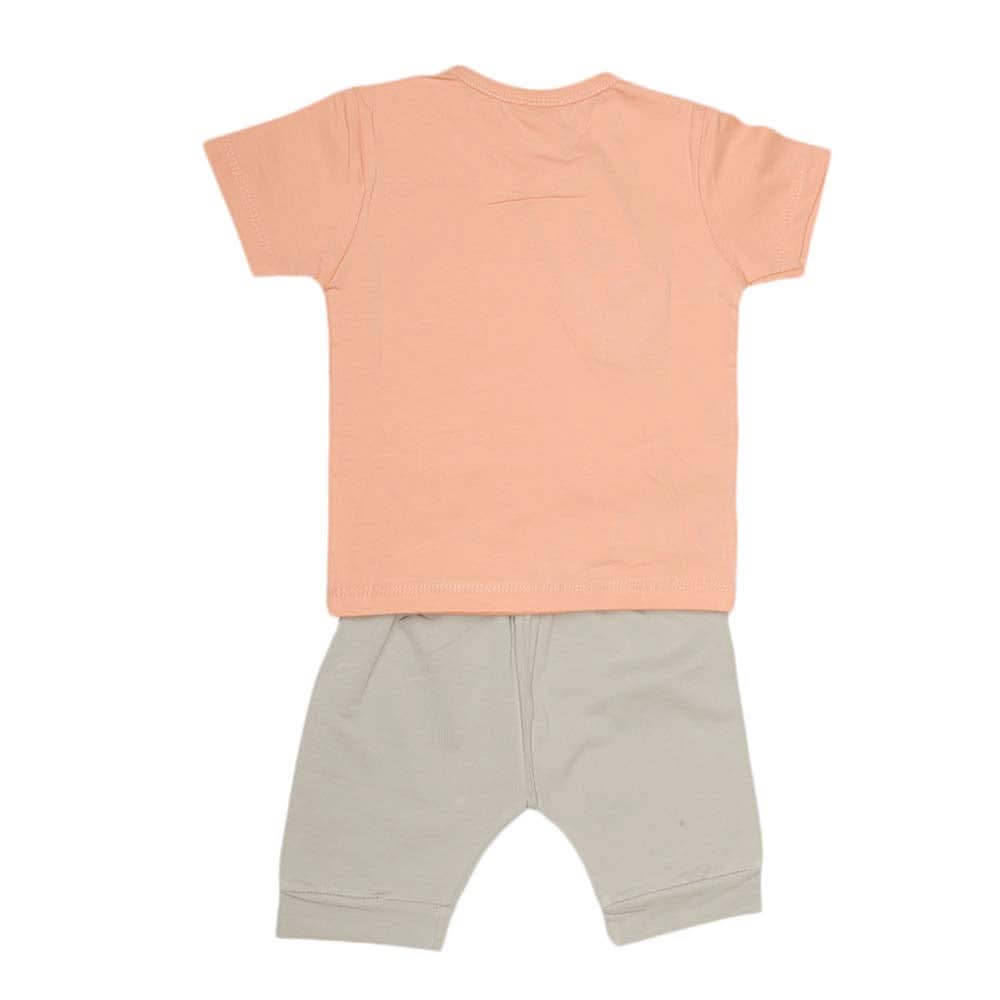 Boys Half Sleeves Suit (2200) - Peach, Kids, Boys Sets And Suits, Chase Value, Chase Value