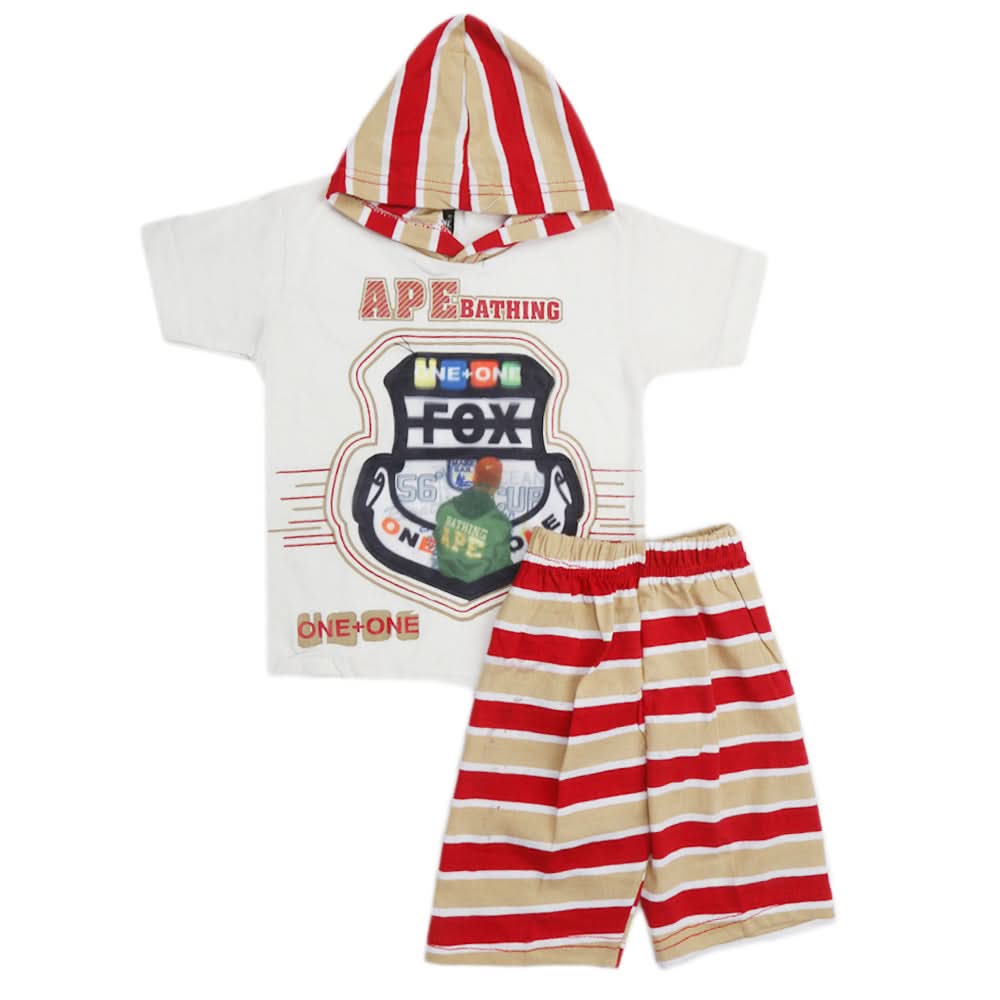 Boys Short Suit - Red, Kids, Boys Sets And Suits, Chase Value, Chase Value