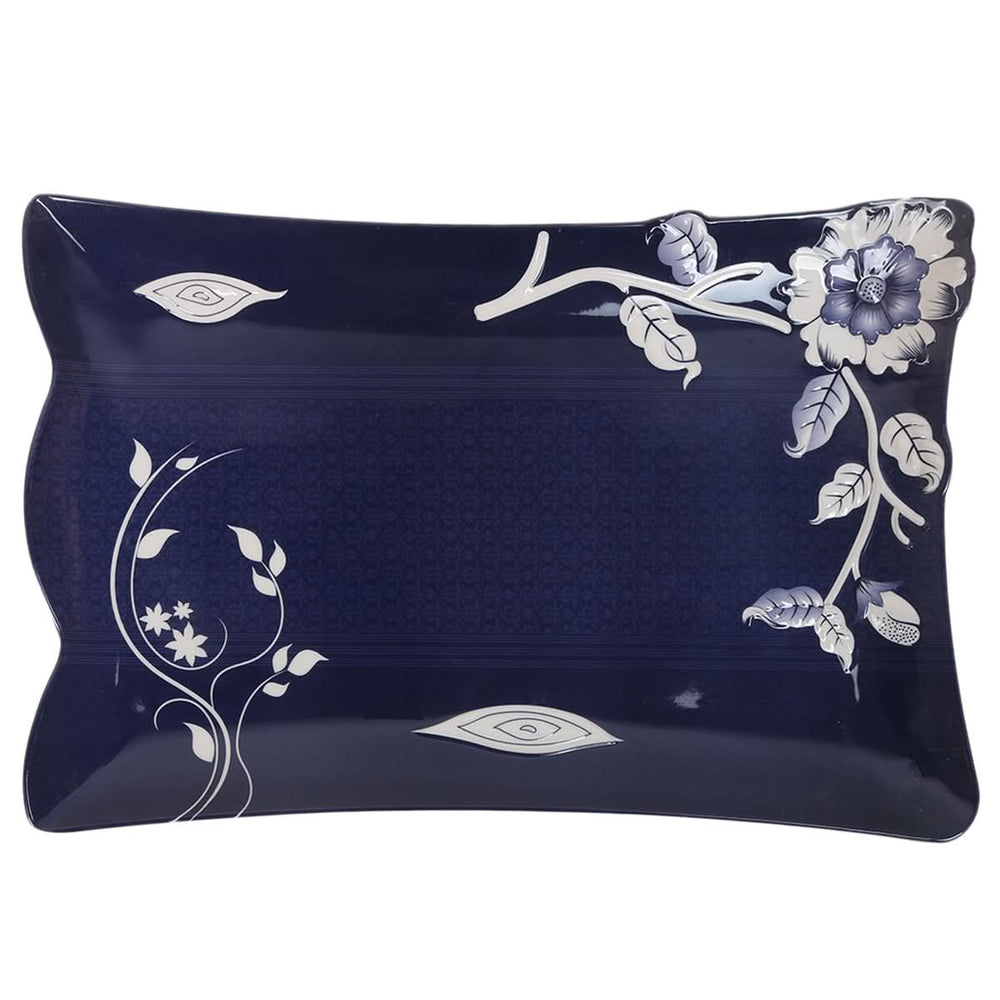 Embose Tray Melamine Large - Dark Blue, Home & Lifestyle, Serving And Dining, Chase Value, Chase Value