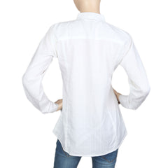 Women's Full Sleeves Casual Shirt - White, Women, T-Shirts And Tops, Chase Value, Chase Value