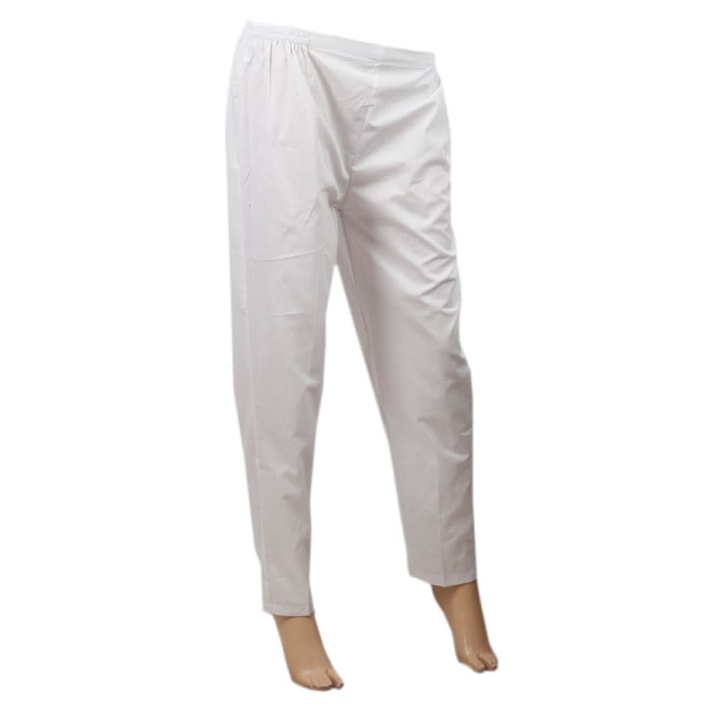 Women's Basic Trouser - White, Women, Pants & Tights, Chase Value, Chase Value