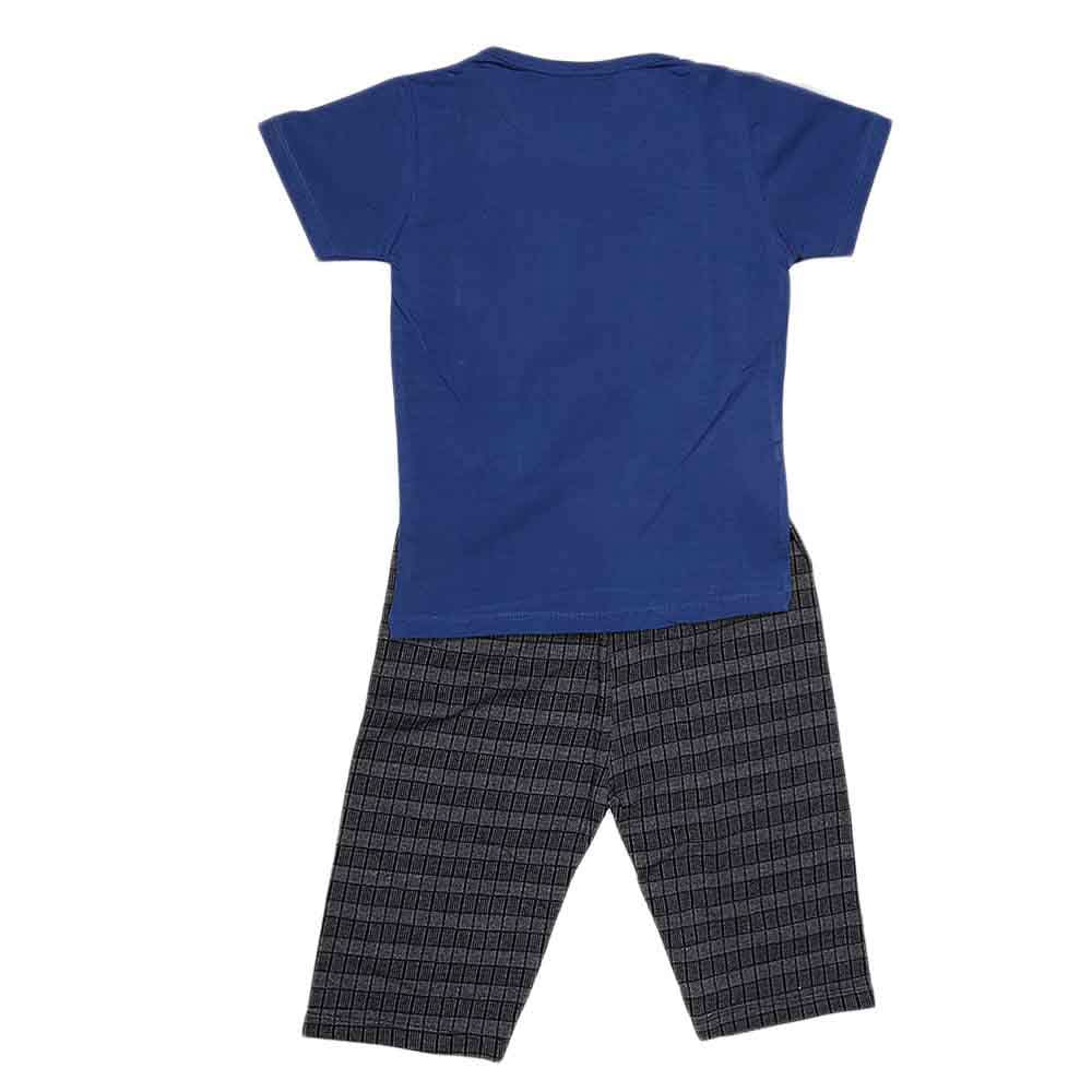 Boys Half Sleeves Suit (2362) - Royal Blue, Kids, Boys Sets And Suits, Chase Value, Chase Value
