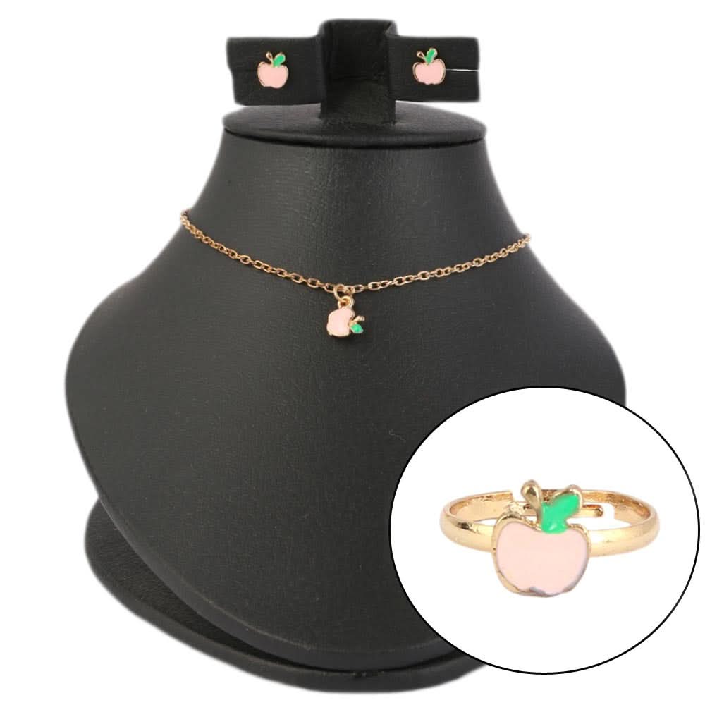 Girls Locket Set - Peach, Kids, Jewellery Sets, Chase Value, Chase Value