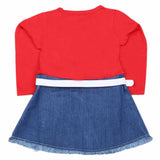 Girls Full Sleeves Frock - Red, Kids, Girls Frocks, Chase Value, Chase Value
