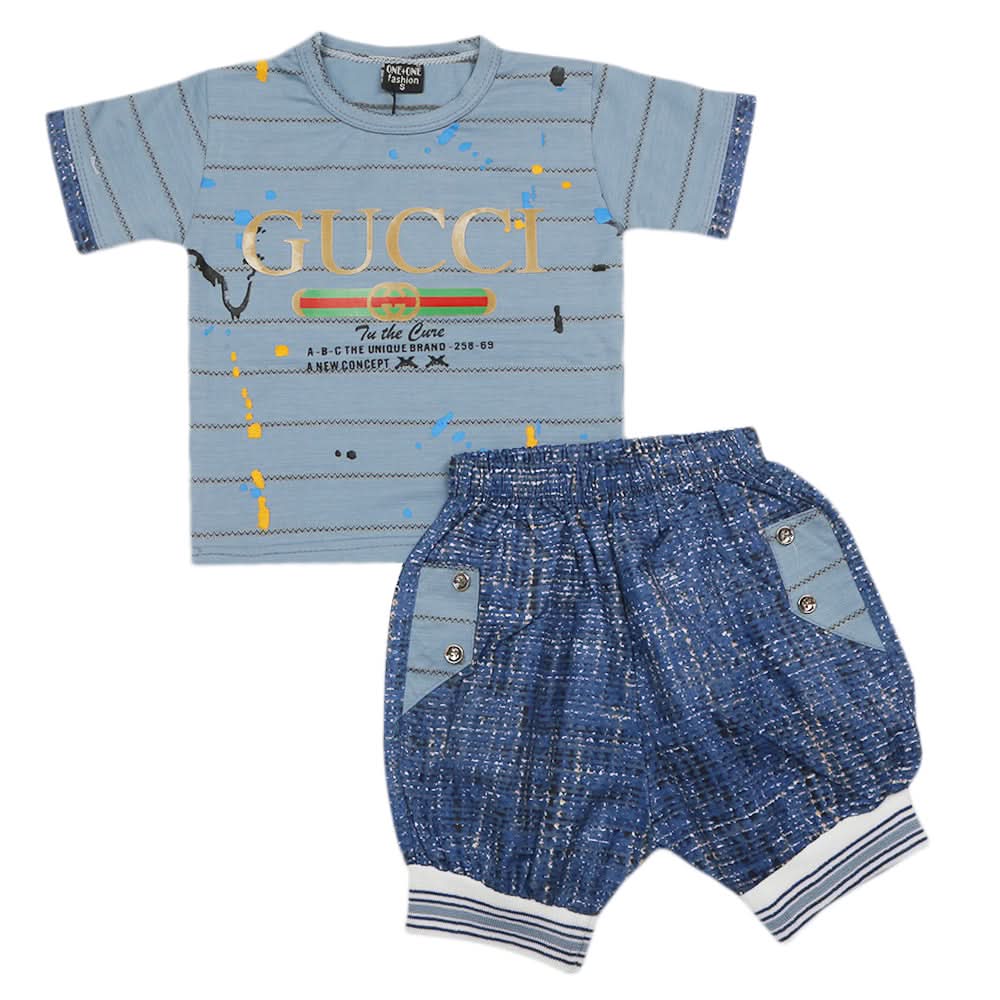 Boys Short Suit - Steel Blue, Kids, Boys Sets And Suits, Chase Value, Chase Value