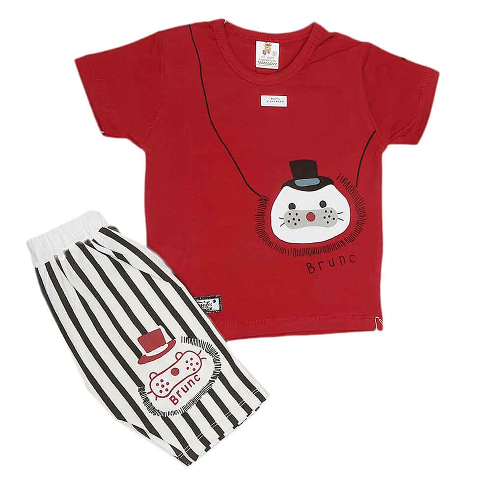 Boys Half Sleeves Suit (2338) - Maroon, Kids, Boys Sets And Suits, Chase Value, Chase Value