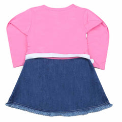 Girls Full Sleeves Frock - Pink, Kids, Girls Frocks, Chase Value, Chase Value