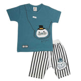 Boys Half Sleeves Suit (2338) - Steel Blue, Kids, Boys Sets And Suits, Chase Value, Chase Value