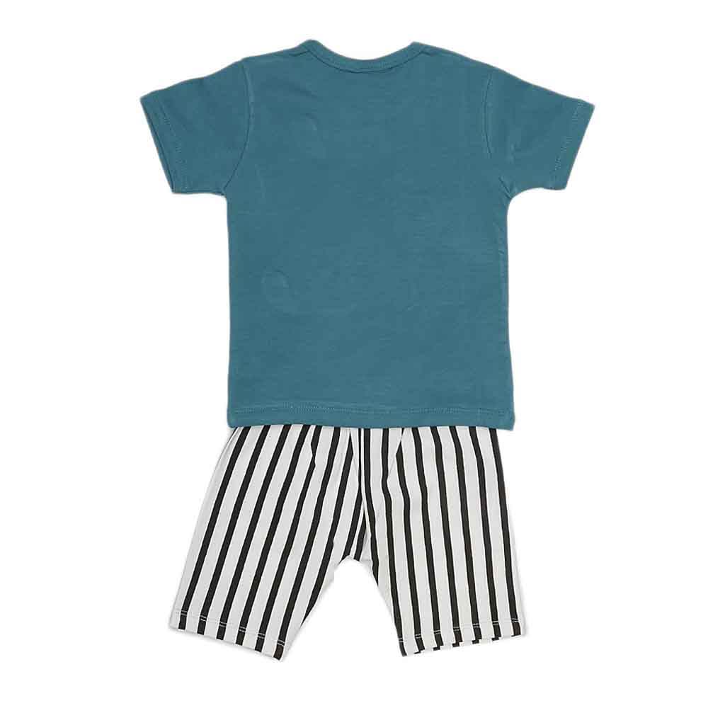 Boys Half Sleeves Suit (2338) - Steel Blue, Kids, Boys Sets And Suits, Chase Value, Chase Value