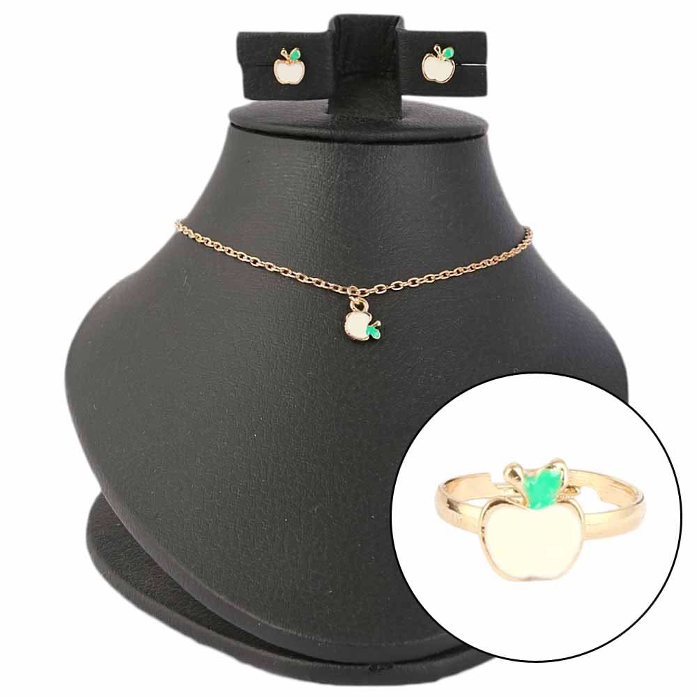Girls Locket Set - White, Kids, Jewellery Sets, Chase Value, Chase Value
