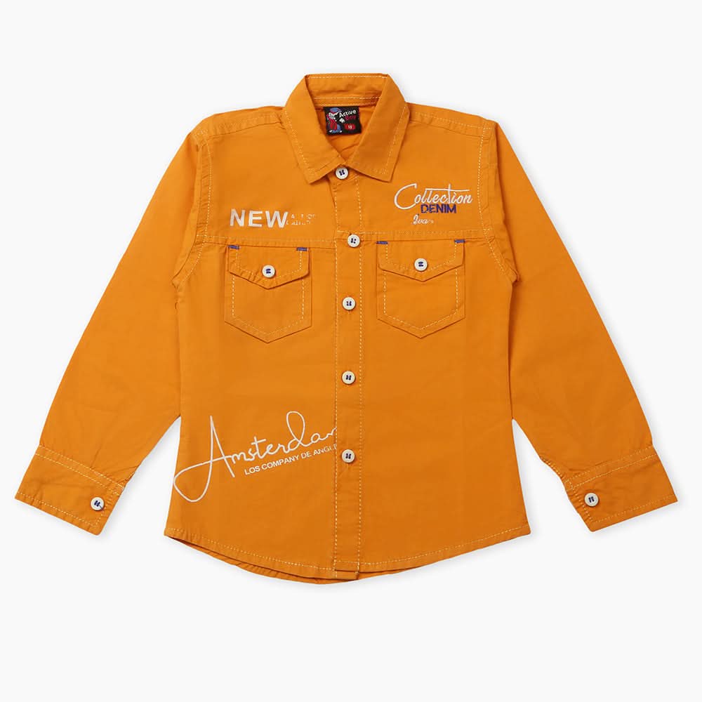Boys Casual Shirt - Mustard, Boys Shirts, Chase Value, Chase Value