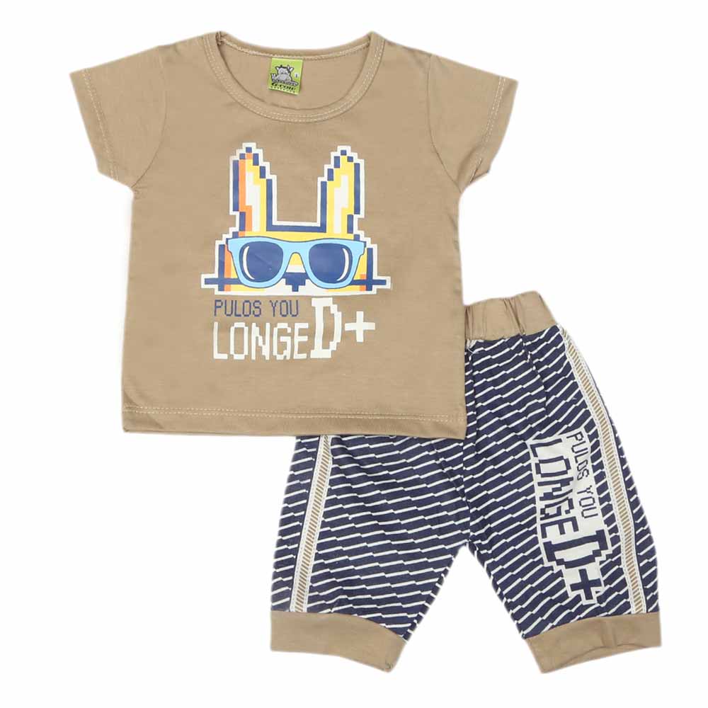 Newborn Boys Half Sleeves Suit - Beige, Kids, NB Boys Sets And Suits, Chase Value, Chase Value