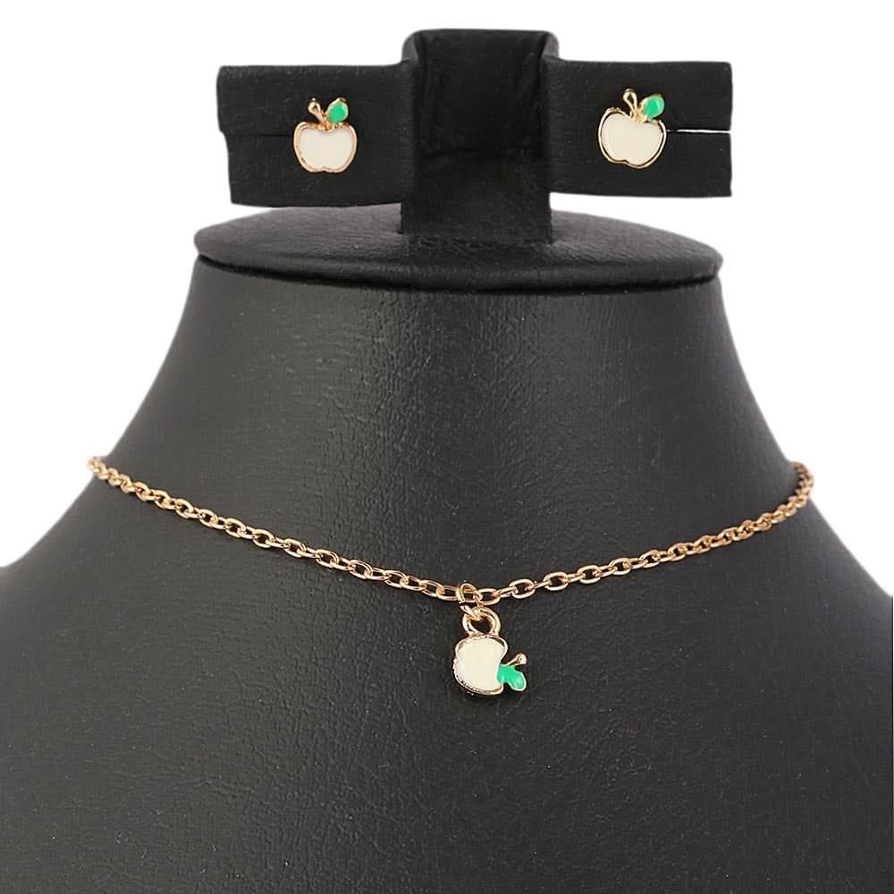 Girls Locket Set - White, Kids, Jewellery Sets, Chase Value, Chase Value