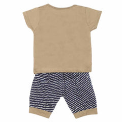 Newborn Boys Half Sleeves Suit - Beige, Kids, NB Boys Sets And Suits, Chase Value, Chase Value