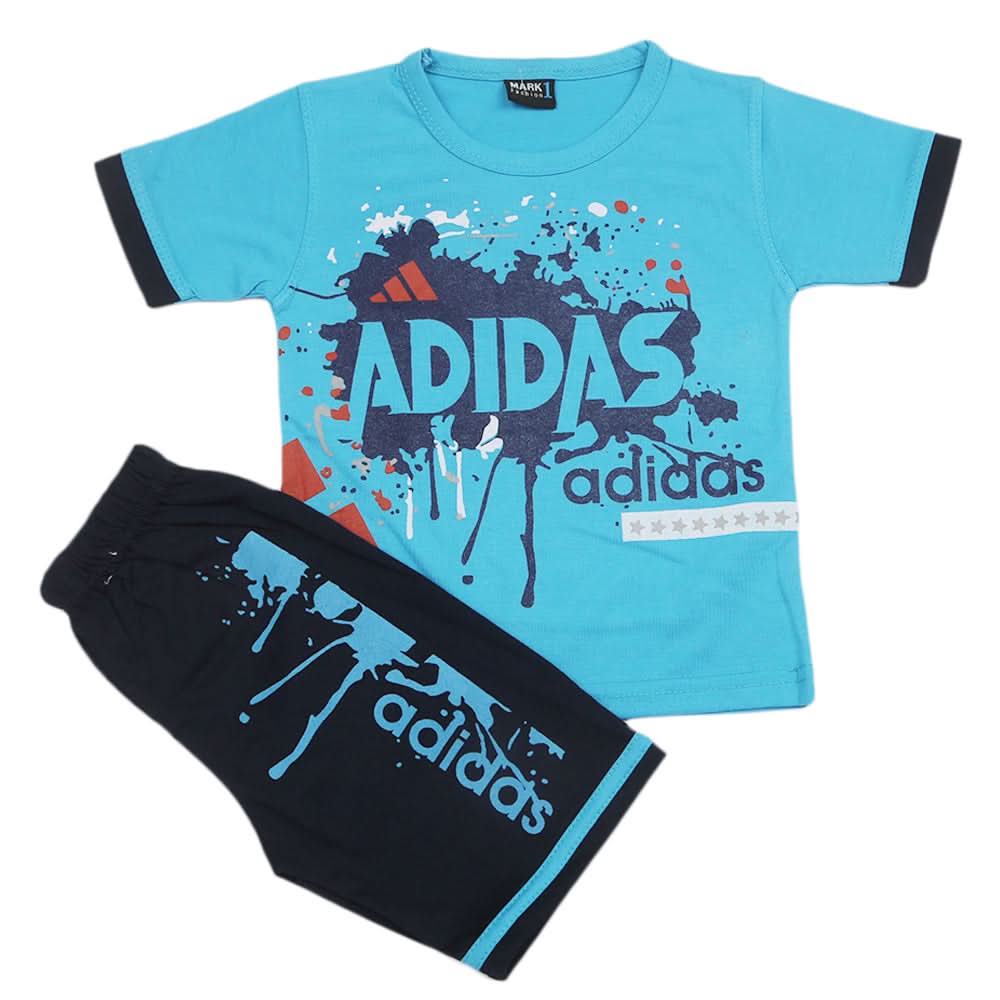 Boys Short Suit - Blue, Kids, Boys Sets And Suits, Chase Value, Chase Value