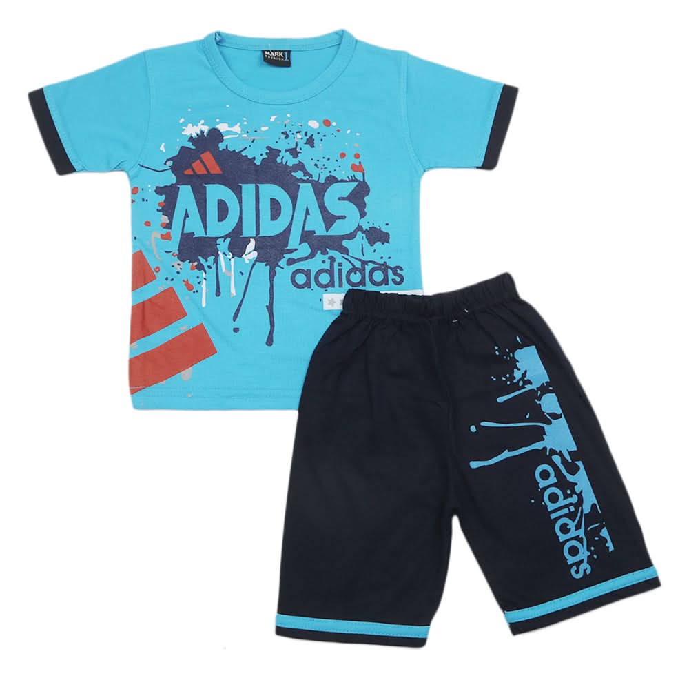 Boys Short Suit - Blue, Kids, Boys Sets And Suits, Chase Value, Chase Value