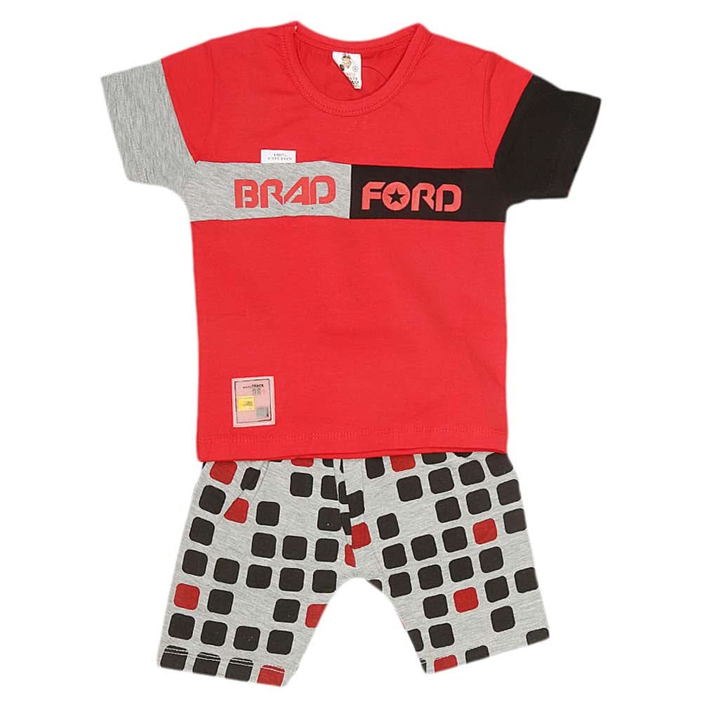 Boys Half Sleeves Suit (2168) - Red, Kids, Boys Sets And Suits, Chase Value, Chase Value