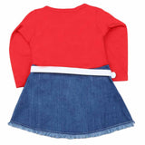 Girls Full Sleeves Frock - Red, Kids, Girls Frocks, Chase Value, Chase Value