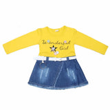 Girls Full Sleeves Frock - Yellow, Kids, Girls Frocks, Chase Value, Chase Value