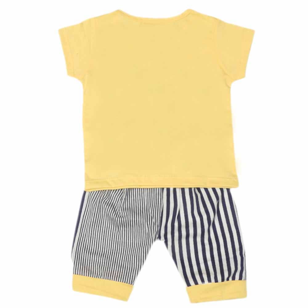 Newborn Boys Half Sleeves Suit - Yellow, Kids, NB Boys Sets And Suits, Chase Value, Chase Value