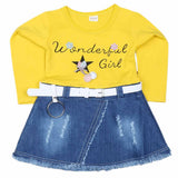 Girls Full Sleeves Frock - Yellow, Kids, Girls Frocks, Chase Value, Chase Value