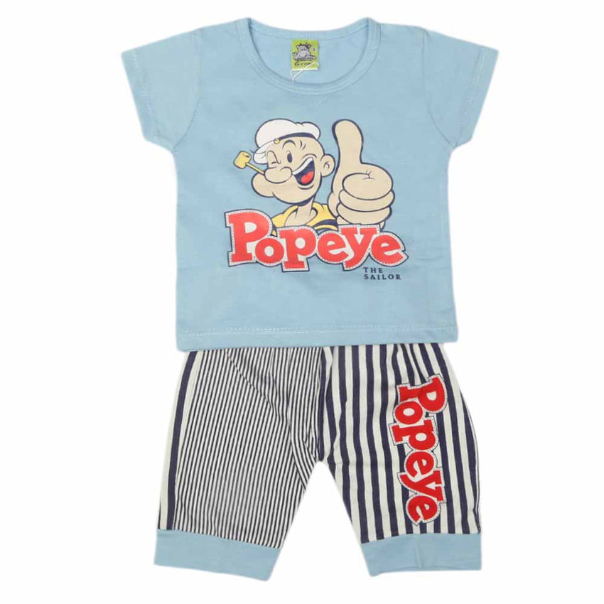 Newborn Boys Half Sleeves Suit - Light Blue, Kids, NB Boys Sets And Suits, Chase Value, Chase Value