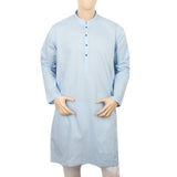 Men's Eminent Trim Fit Plain Kurta - Sky Blue, Men, Kurtas, Eminent, Chase Value