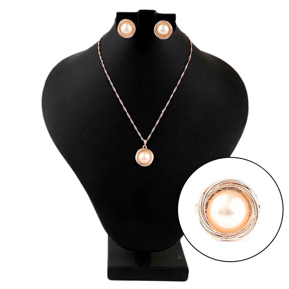Women's Fancy Locket Set - Golden - test-store-for-chase-value
