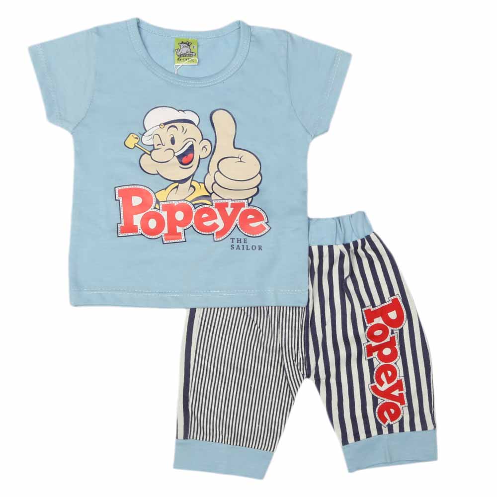 Newborn Boys Half Sleeves Suit - Light Blue, Kids, NB Boys Sets And Suits, Chase Value, Chase Value