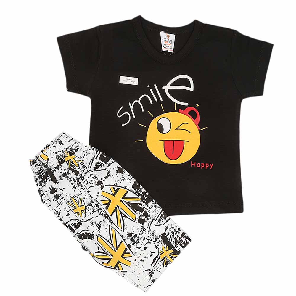 Boys Half Sleeves Suit (2304) - Black, Kids, Boys Sets And Suits, Chase Value, Chase Value