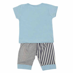 Newborn Boys Half Sleeves Suit - Light Blue, Kids, NB Boys Sets And Suits, Chase Value, Chase Value