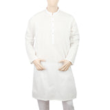 Men's Eminent Trim Fit Plain Kurta - Off White, Men, Kurtas, Eminent, Chase Value