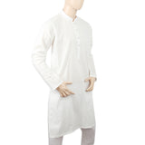 Men's Eminent Trim Fit Plain Kurta - Off White, Men, Kurtas, Eminent, Chase Value