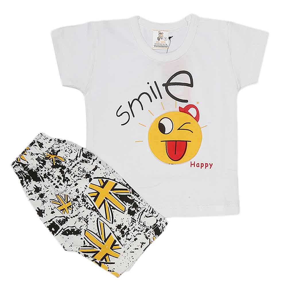Boys Half Sleeves Suit (2304) - White, Kids, Boys Sets And Suits, Chase Value, Chase Value