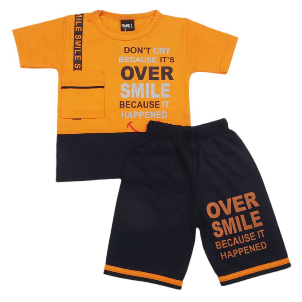 Boys Short Suit - Orange, Kids, Boys Sets And Suits, Chase Value, Chase Value