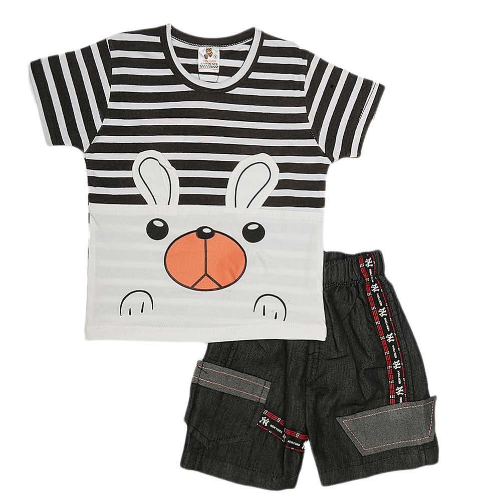 Boys Half Sleeves Suit (2211) - Black, Kids, Boys Sets And Suits, Chase Value, Chase Value