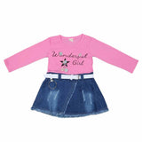 Girls Full Sleeves Frock - Pink, Kids, Girls Frocks, Chase Value, Chase Value