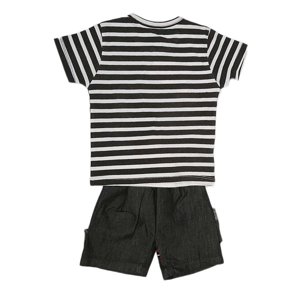 Boys Half Sleeves Suit (2211) - Black, Kids, Boys Sets And Suits, Chase Value, Chase Value