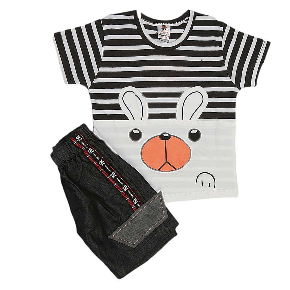 Boys Half Sleeves Suit (2211) - Black, Kids, Boys Sets And Suits, Chase Value, Chase Value