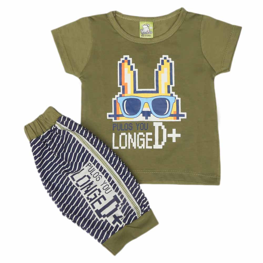 Newborn Boys Half Sleeves Suit - Green, Kids, NB Boys Sets And Suits, Chase Value, Chase Value