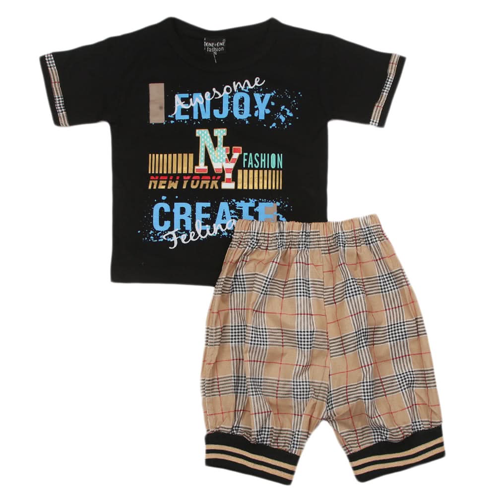 Boys Short Suit - Black, Kids, Boys Sets And Suits, Chase Value, Chase Value