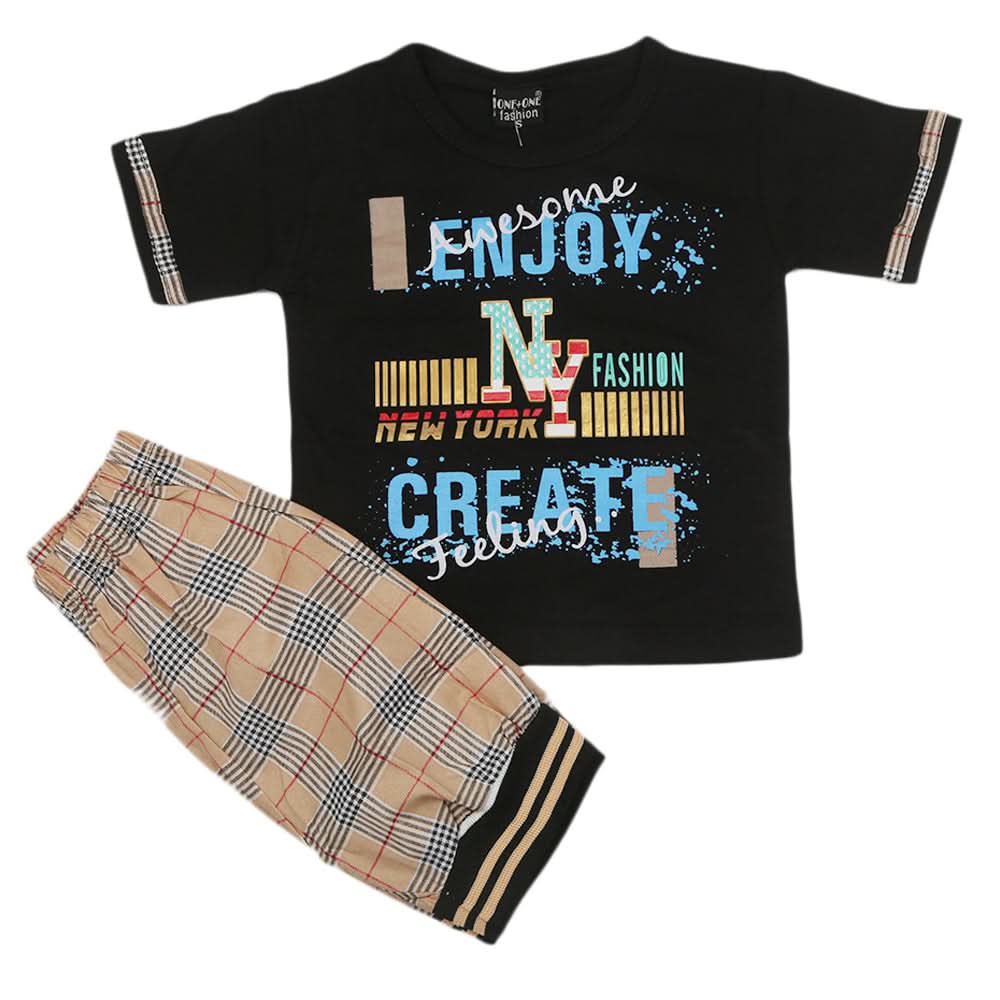 Boys Short Suit - Black, Kids, Boys Sets And Suits, Chase Value, Chase Value